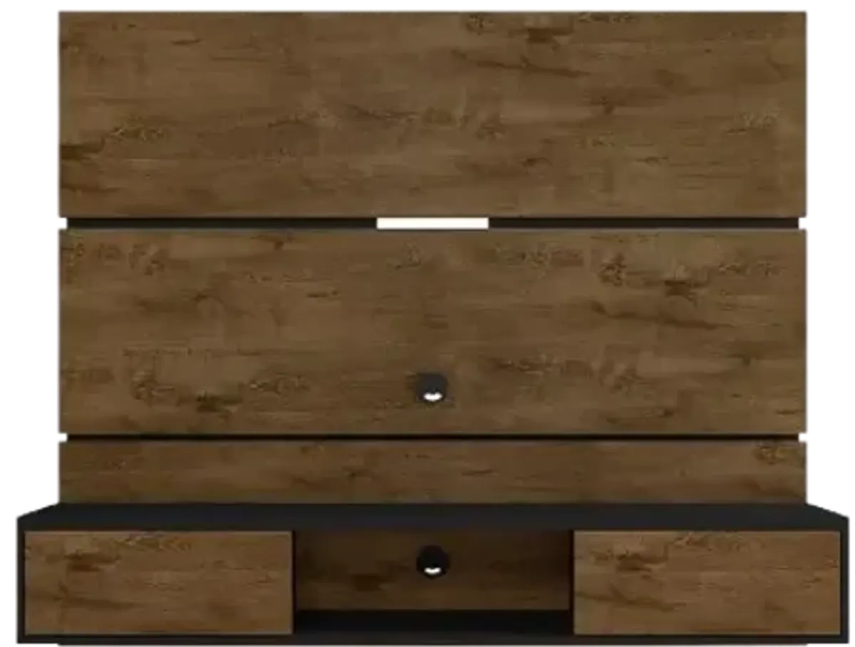 Vernon Brown and Black Floating Entertainment Center