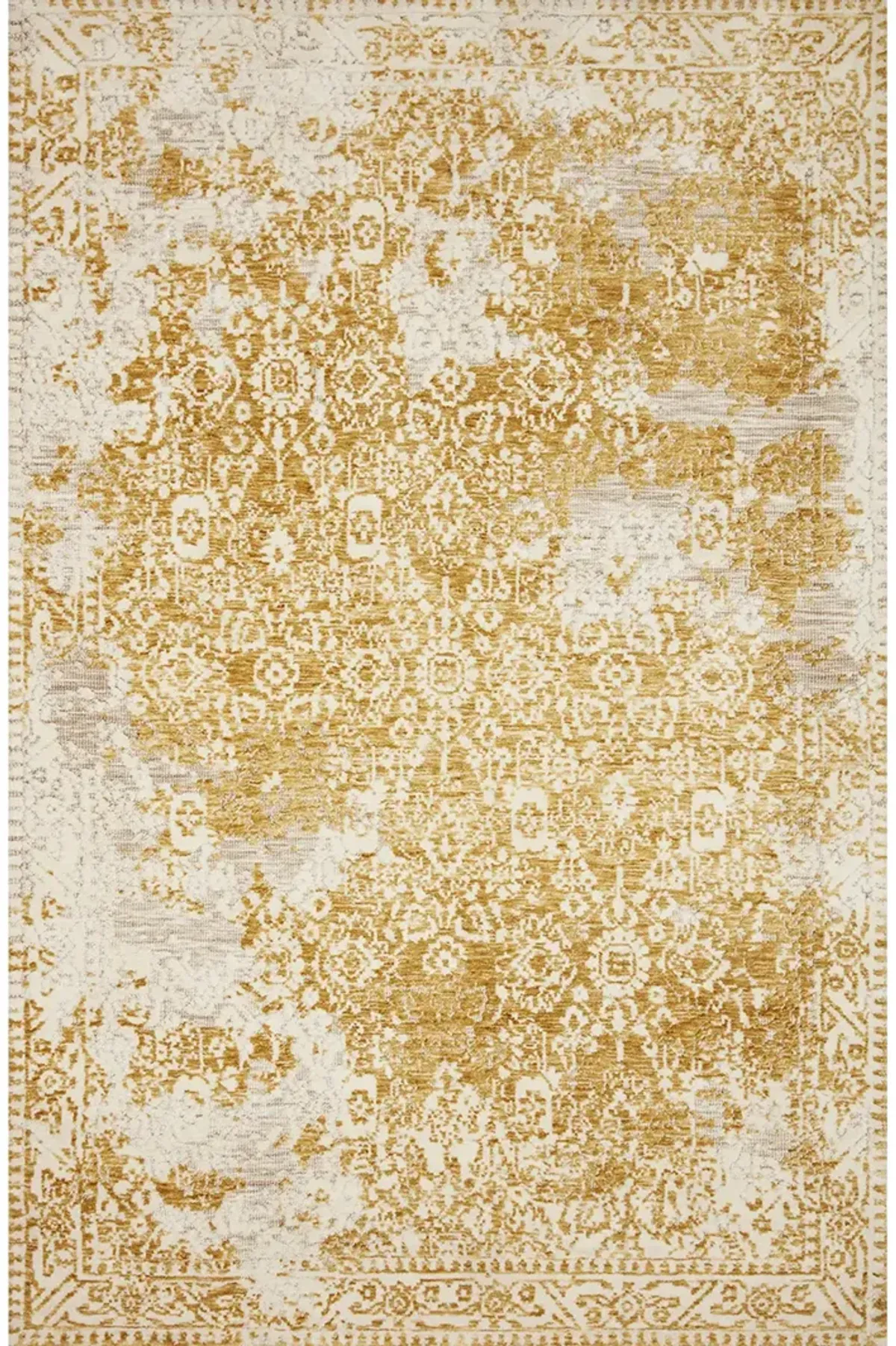 Lindsay LIS01 Gold/Antique White 7'9" x 9'9" Rug