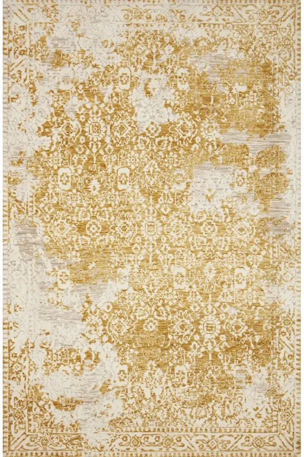 Lindsay LIS01 Gold/Antique White 7'9" x 9'9" Rug