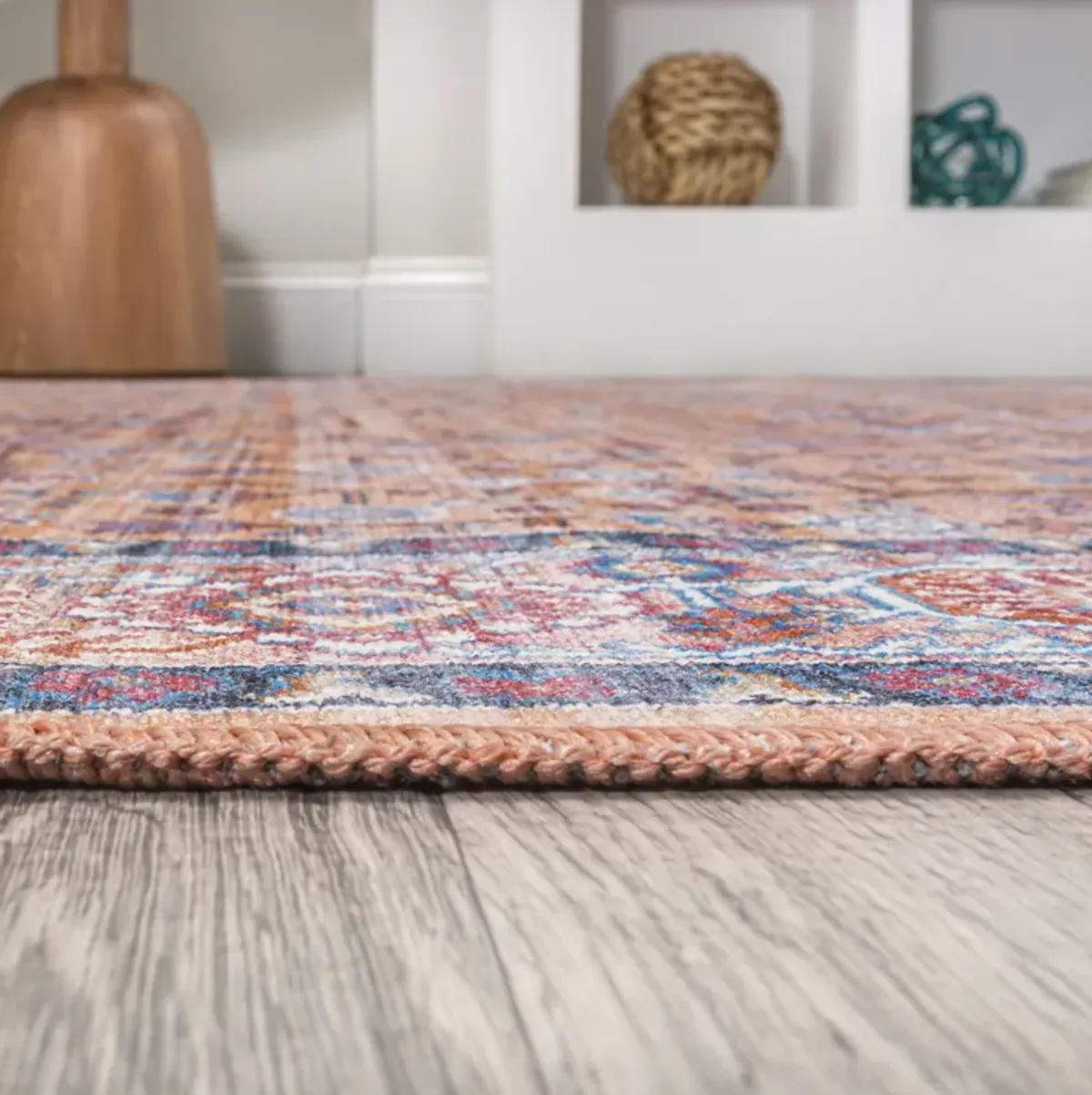 Kemer All-Over Persian Machine-Washable Area Rug