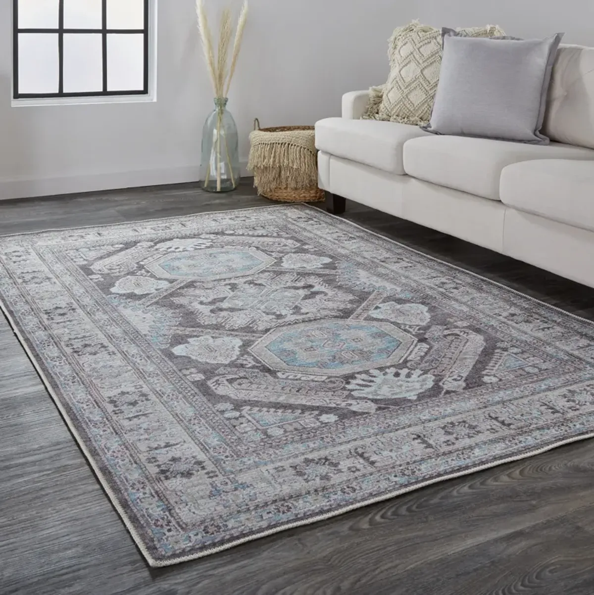 Percy 39AGF Gray/Taupe/Blue 7'10" x 9'10" Rug