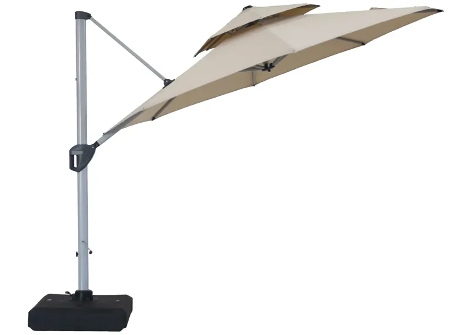 Mondawe 10ft Square Cantilever Patio Umbrella with Weighted Base Included