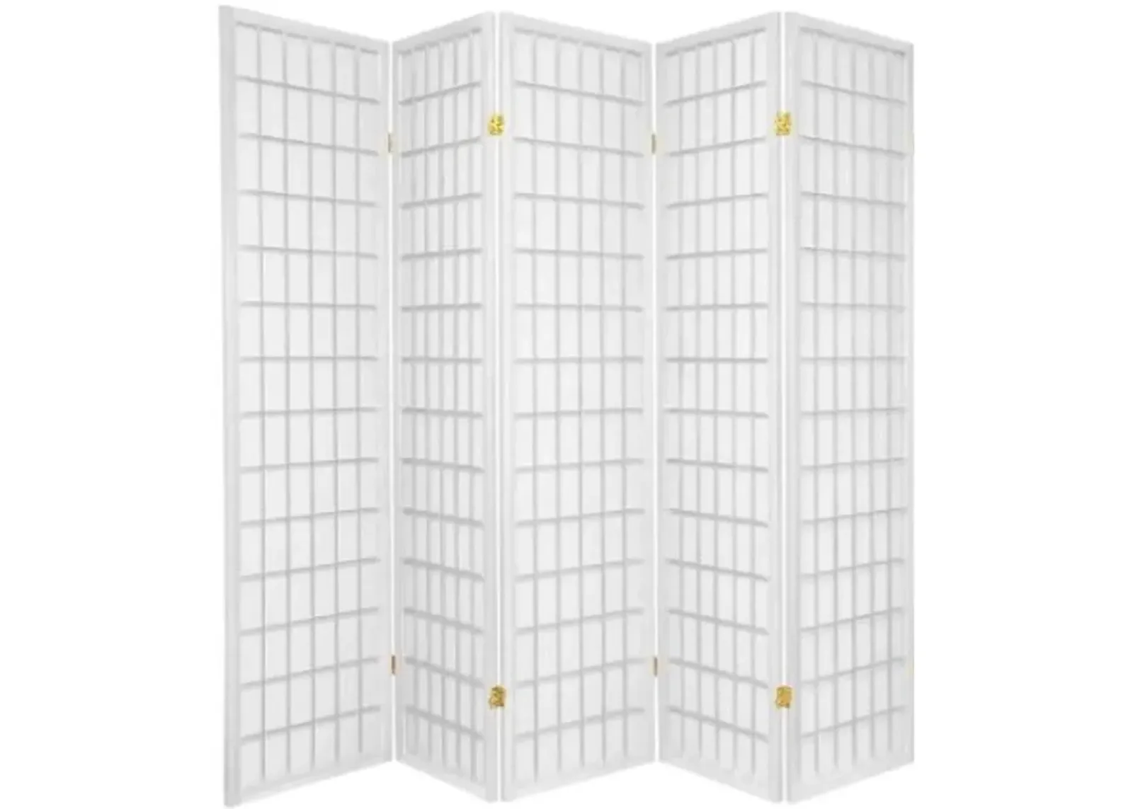 Legacy Decor 6 Panel Japanese Oriental Style Room Screen Divider Black Color