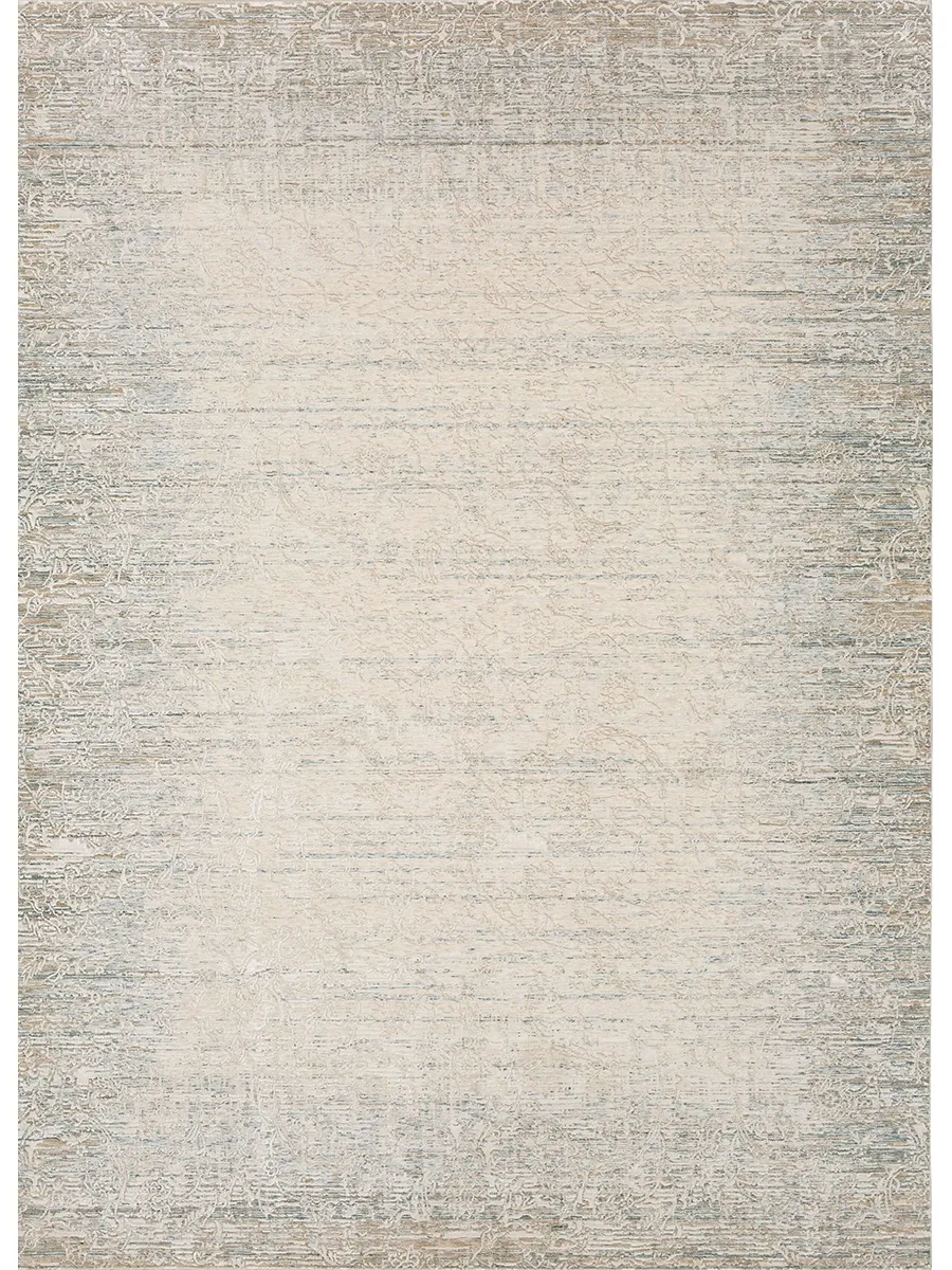 Solitude Mandawa Cream Dark gray 2' 7" X 7' 3" Rug