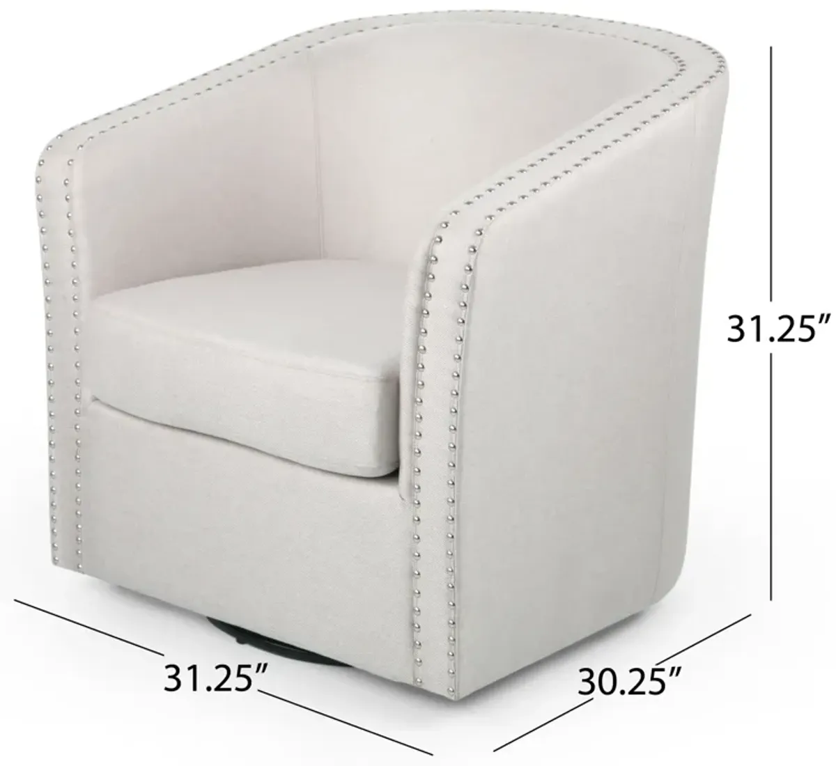 Merax Line Fabric Swivel Accent Chair