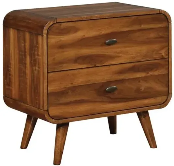 Robyn 2-drawer Nightstand Dark Walnut