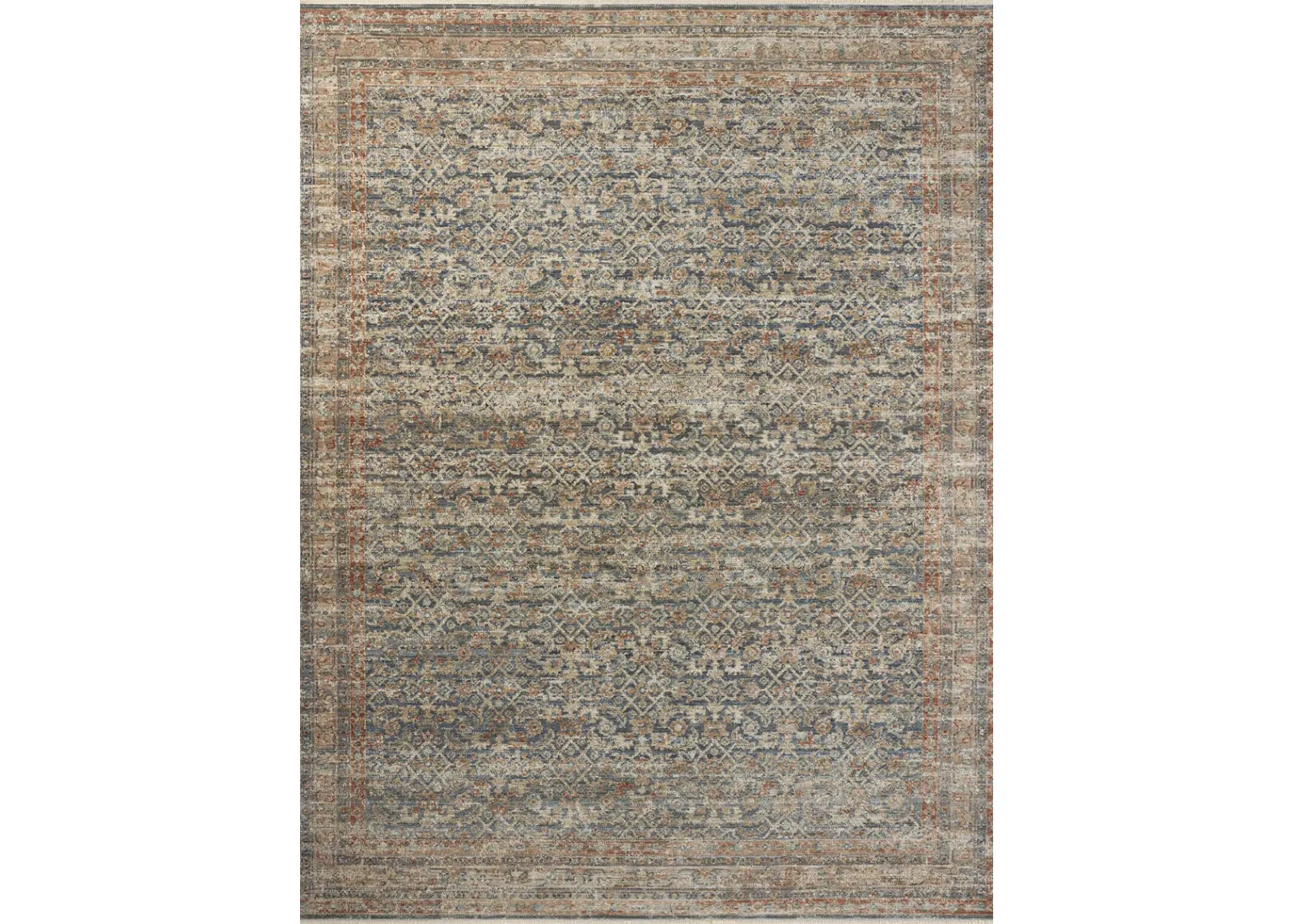 Heritage HER-12 Blue / Rust 4''0" x 10''0" Rug by Patent Pending