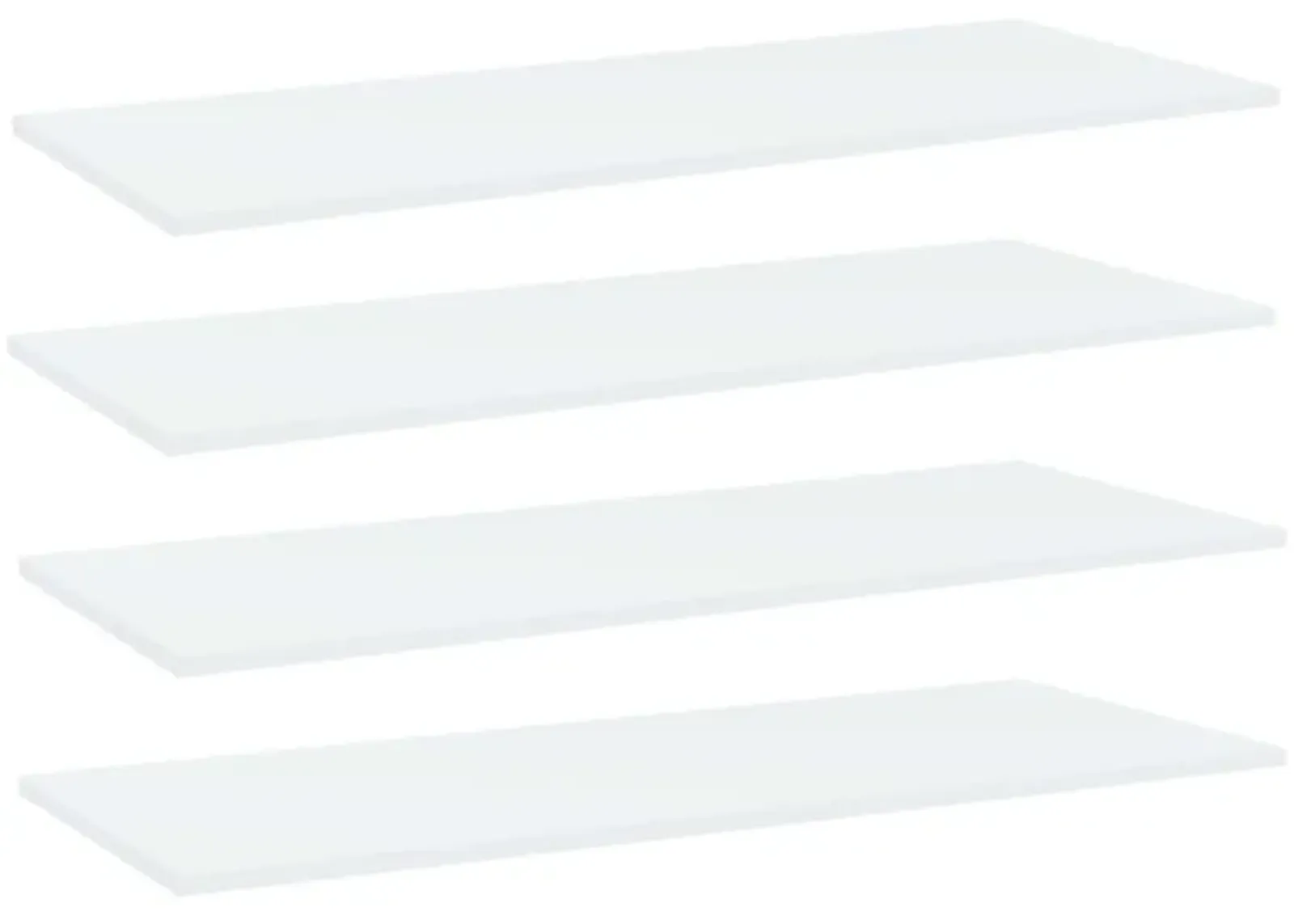 vidaXL Bookshelf Boards 4 pcs White 39.4"x15.7"x0.6" Chipboard