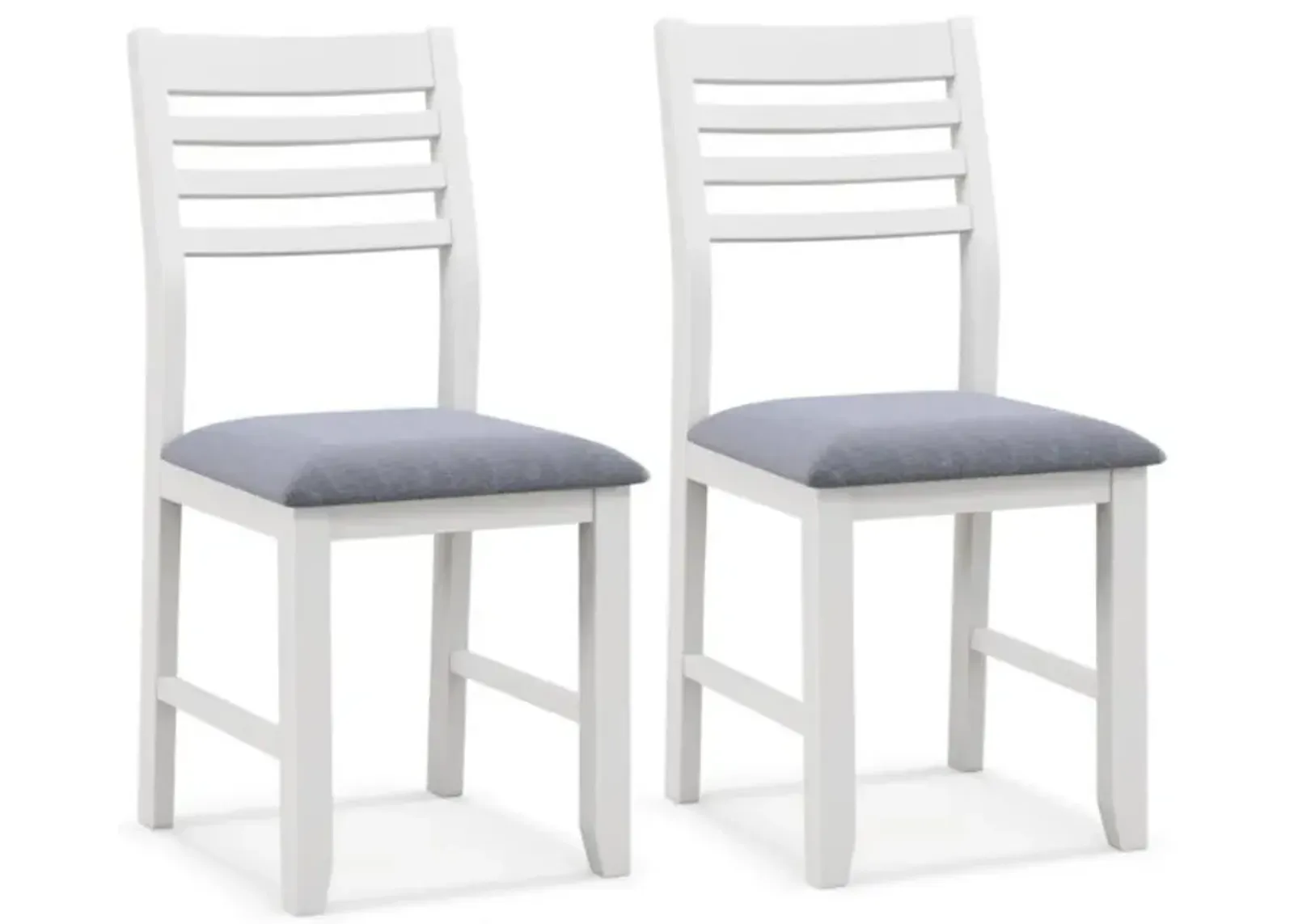 Hivvago Wooden Dining Chair Set of 2 with Rubber Wood Frame and Padded Cushion