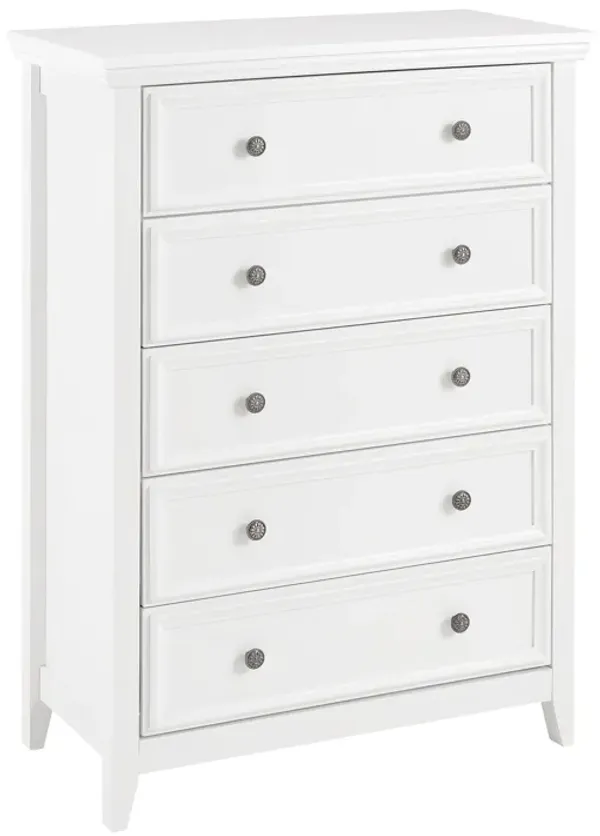 Modern 5-Drawer Dresser Chest Cabinet for Closet Organization & Storage