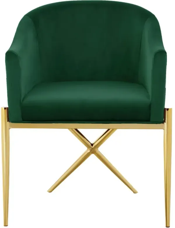 Meridian Furniture Xavier Green Velvet Dining Chair