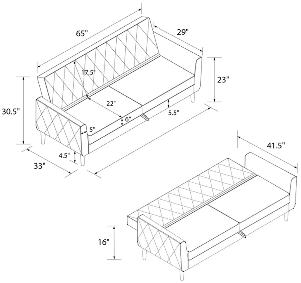 Liberty Futon with Storage