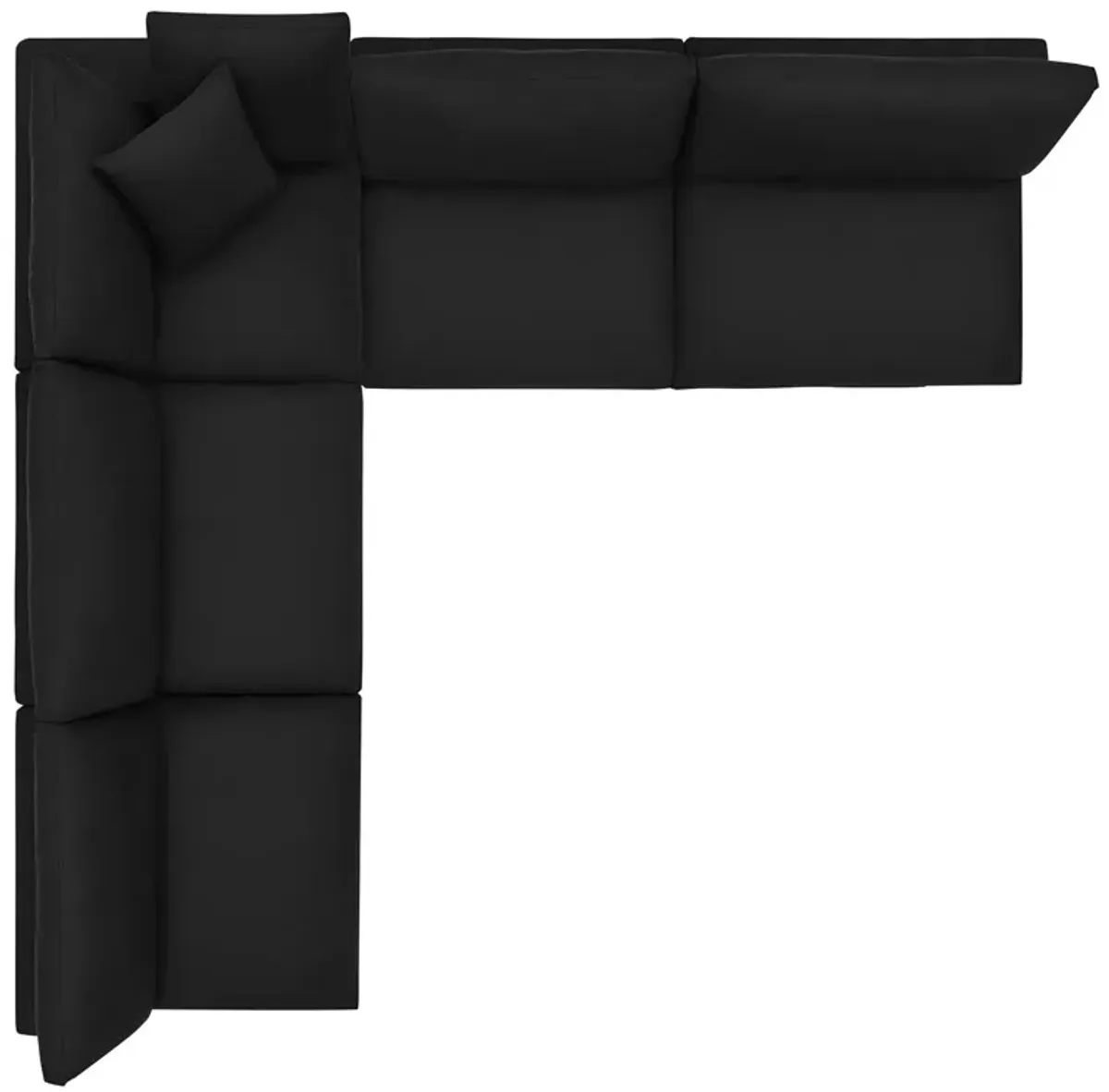 Commix Down Filled Overstuffed 5-Piece Armless Sectional Sofa