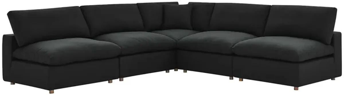 Commix Down Filled Overstuffed 5-Piece Armless Sectional Sofa