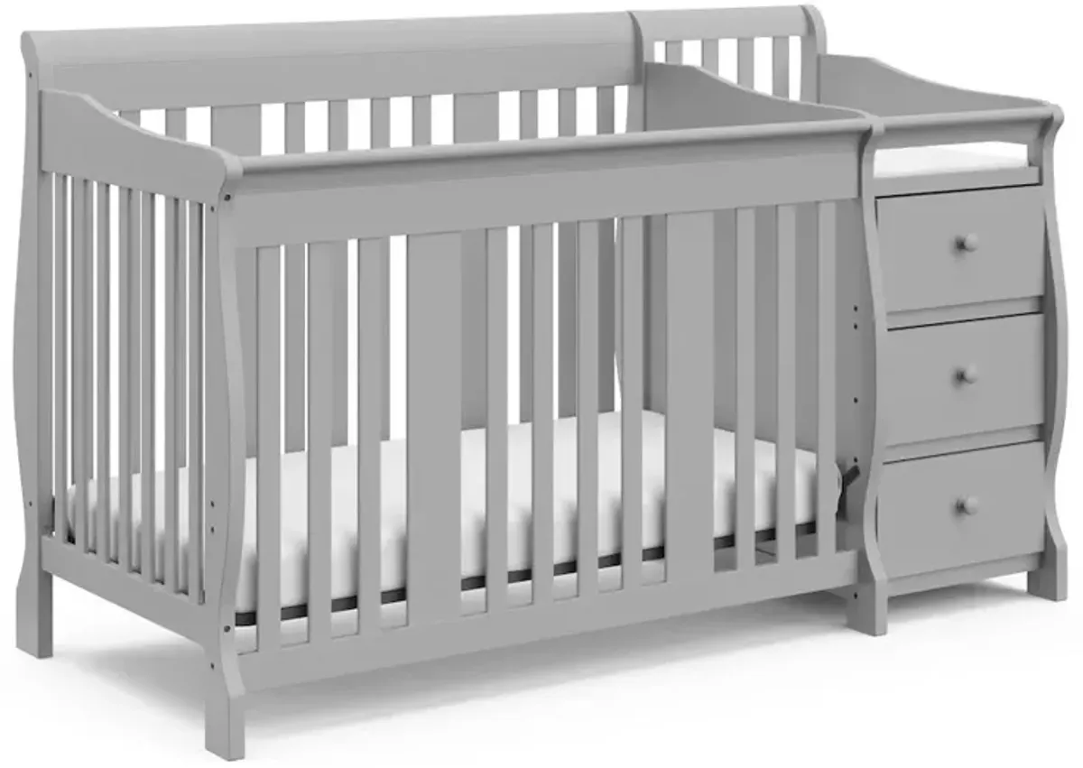 Storkcraft Portofino 4-in-1 Convertible Crib and Changer - Pebble Gray