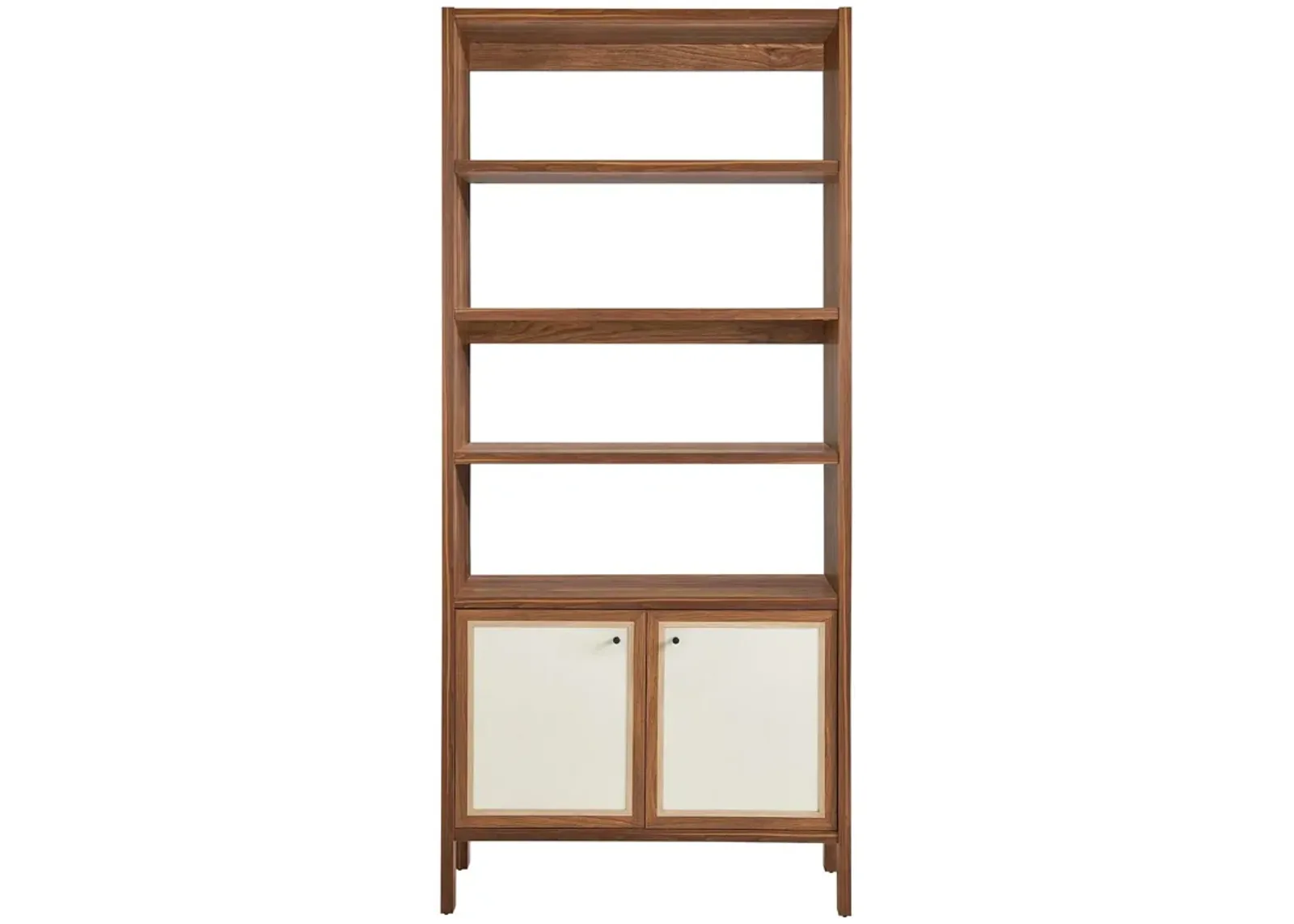 Capri 4-Shelf Wood Grain Bookcase