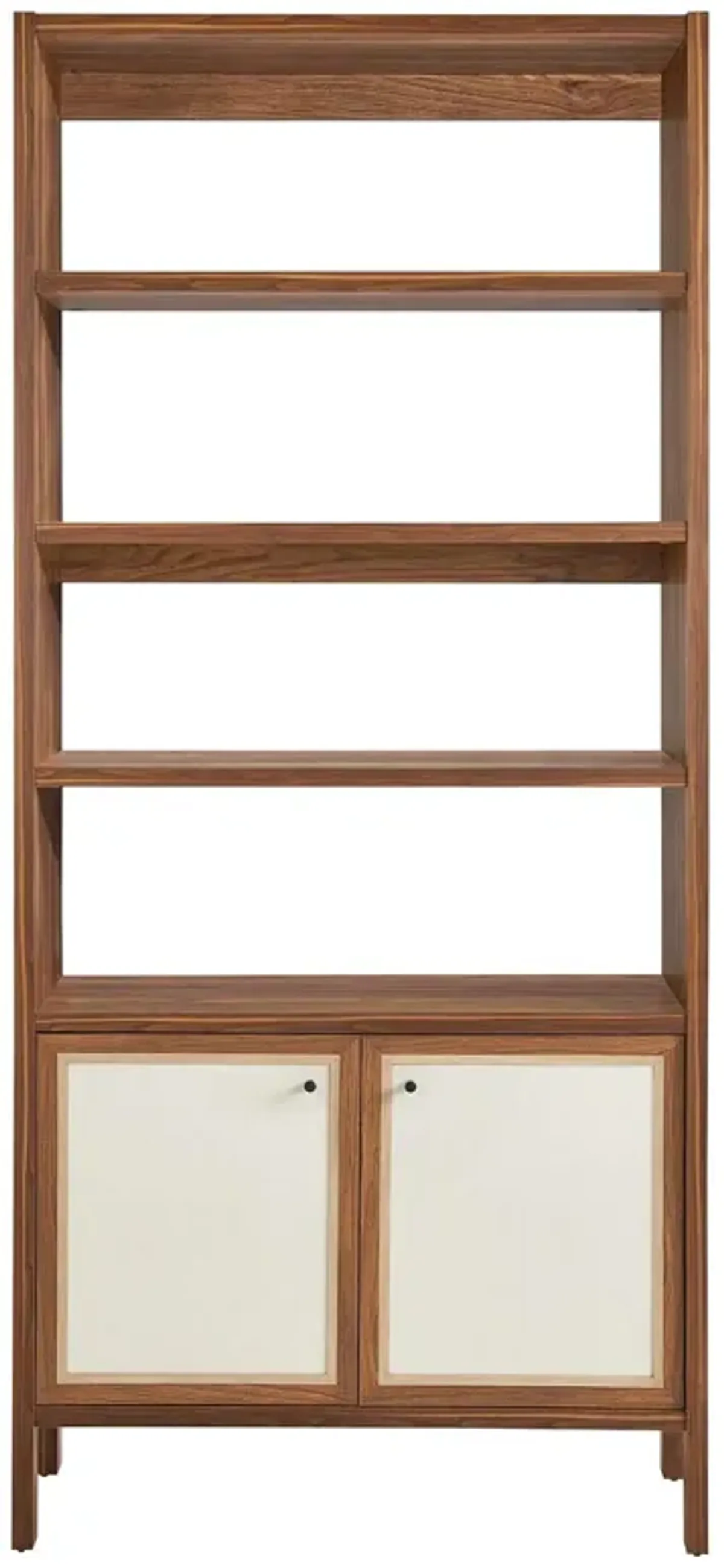 Capri 4-Shelf Wood Grain Bookcase