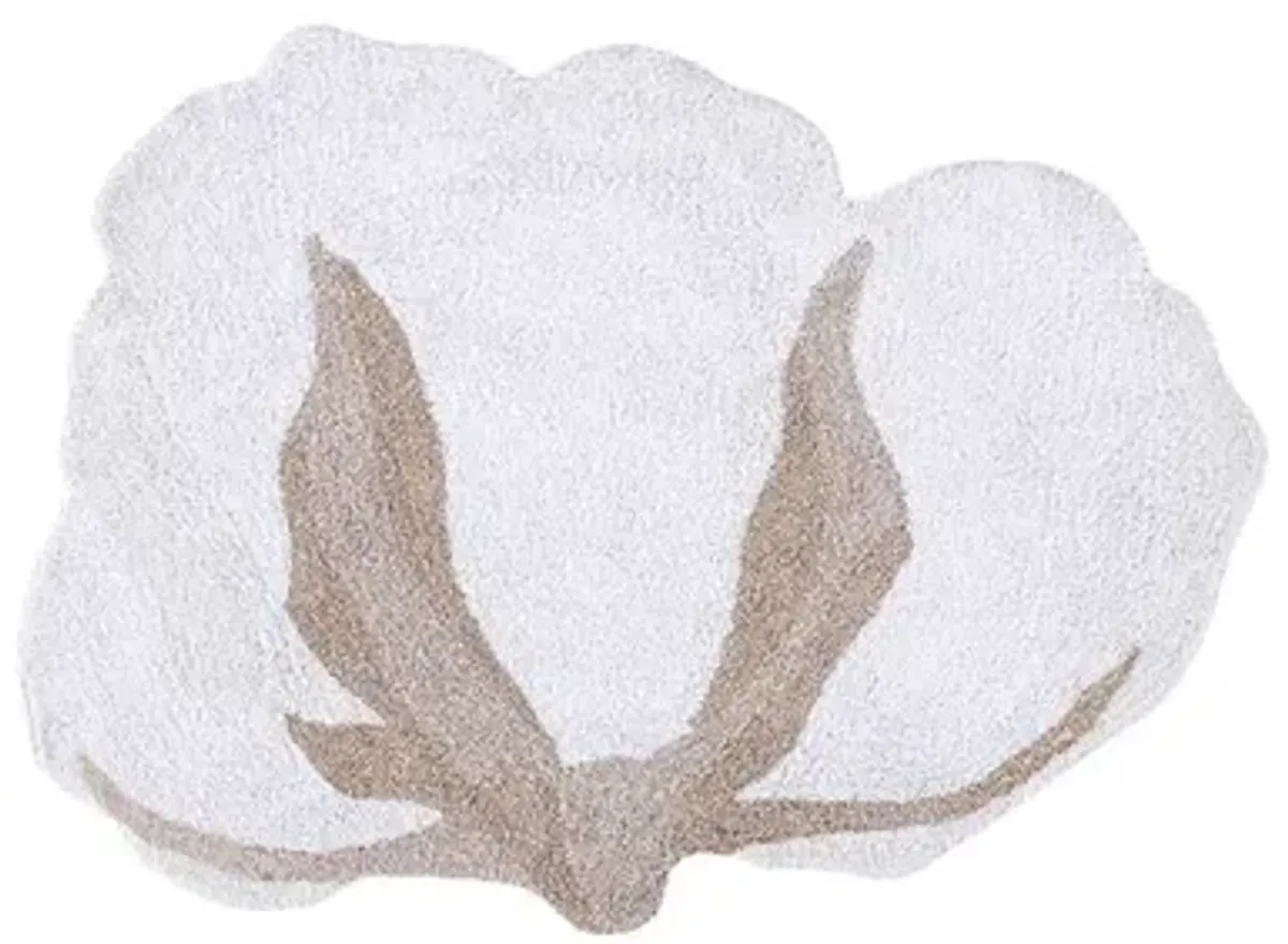 Washable rug Cotton Flower