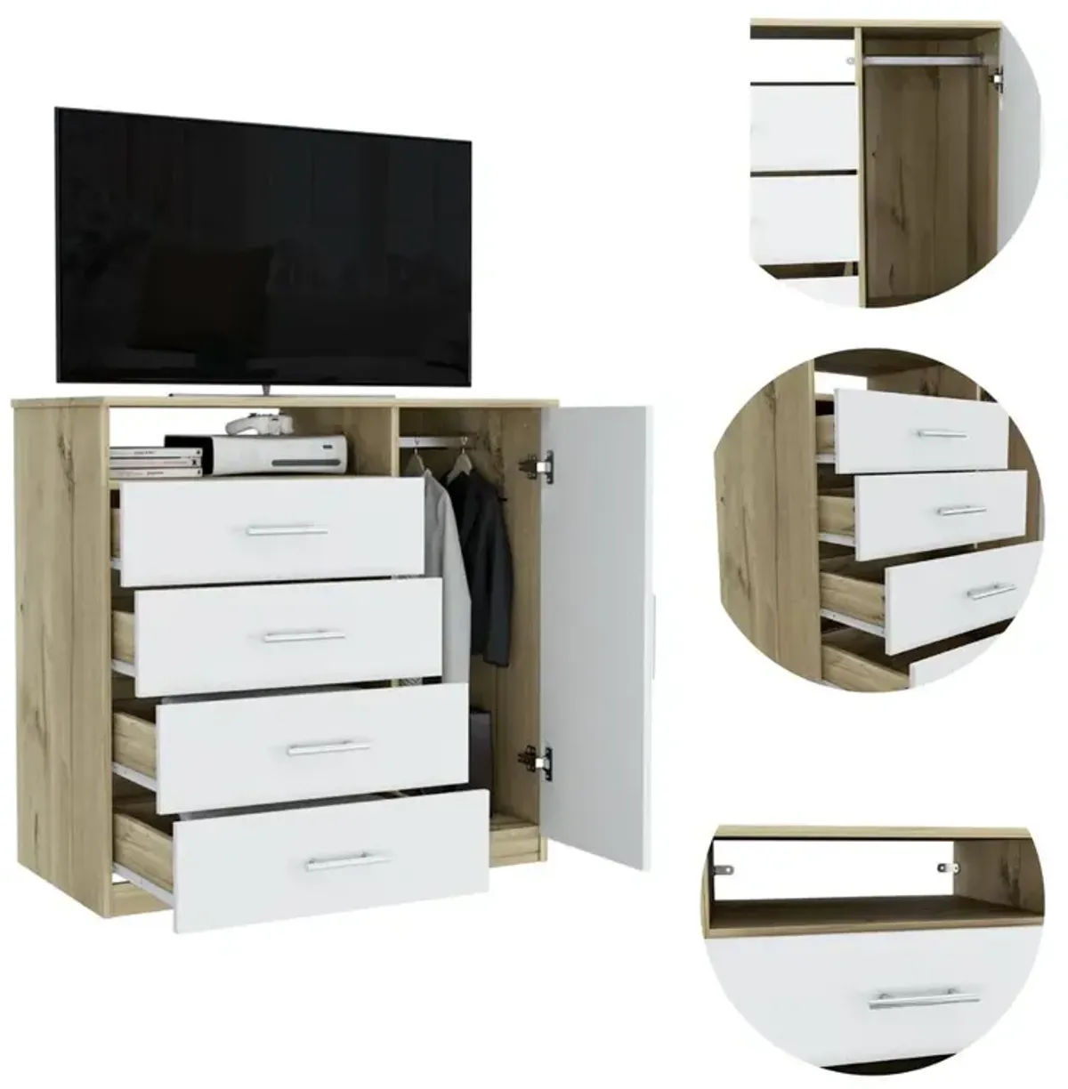 FM FURNITURE LLC Carolina 4 Drawer Dresser