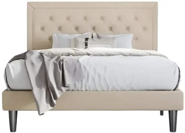 Adjustable Height Upholstered Platform Bed Frame – Soft Headboard, Strong Support Base