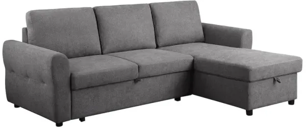 Coaster Co. of America Samantha Upholstered Storage Sleeper Sectional Sofa Grey