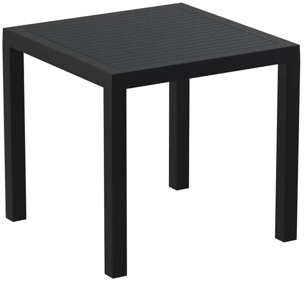 31.5" Teak Brown Square Outdoor Patio Dining Table
