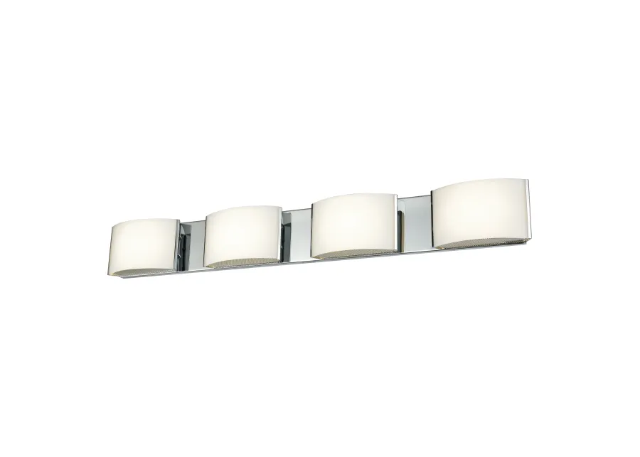 Pandora 34.5'' Wide 4-Light Silver Vanity Light