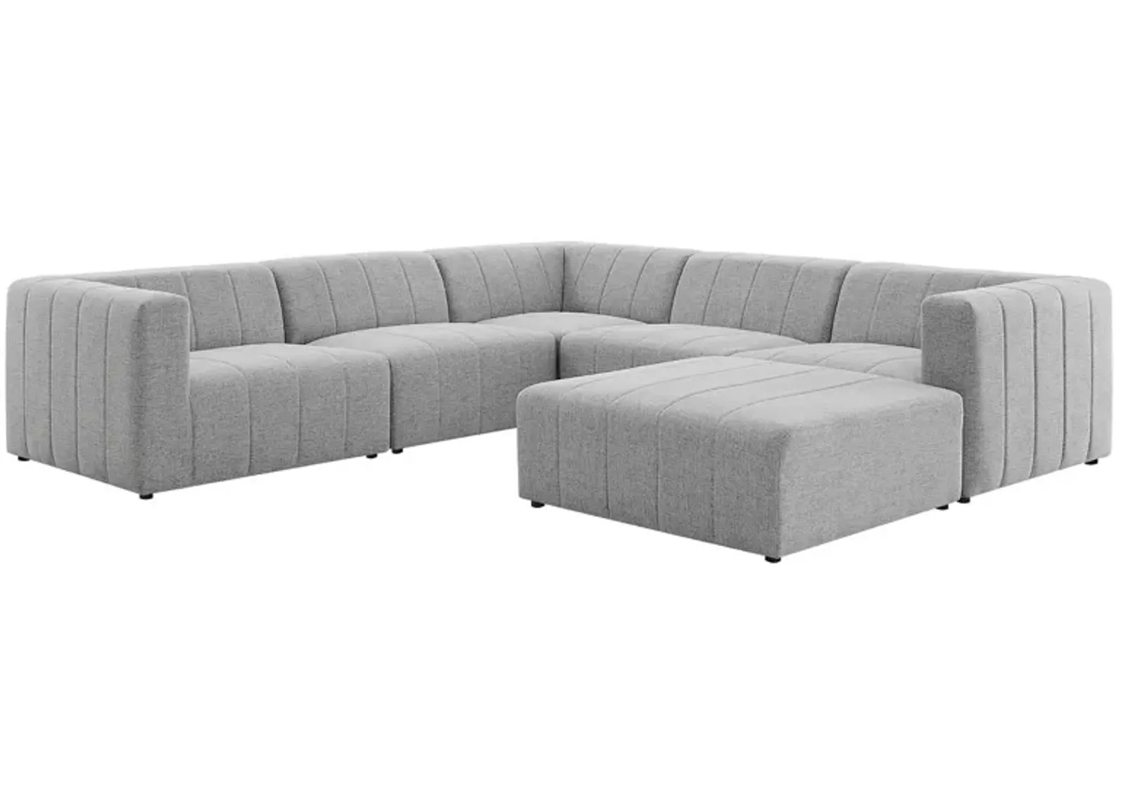 Bartlett Upholstered Fabric 6-Piece Sectional Sofa