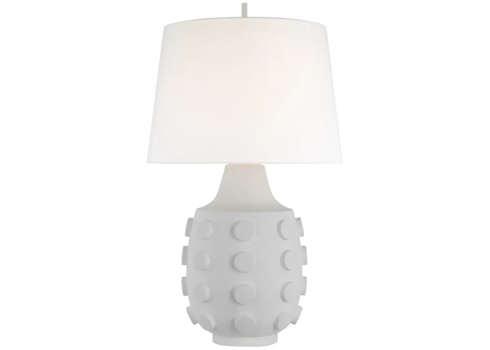 Orly Large Table Lamp in Plaster White with Linen Shade