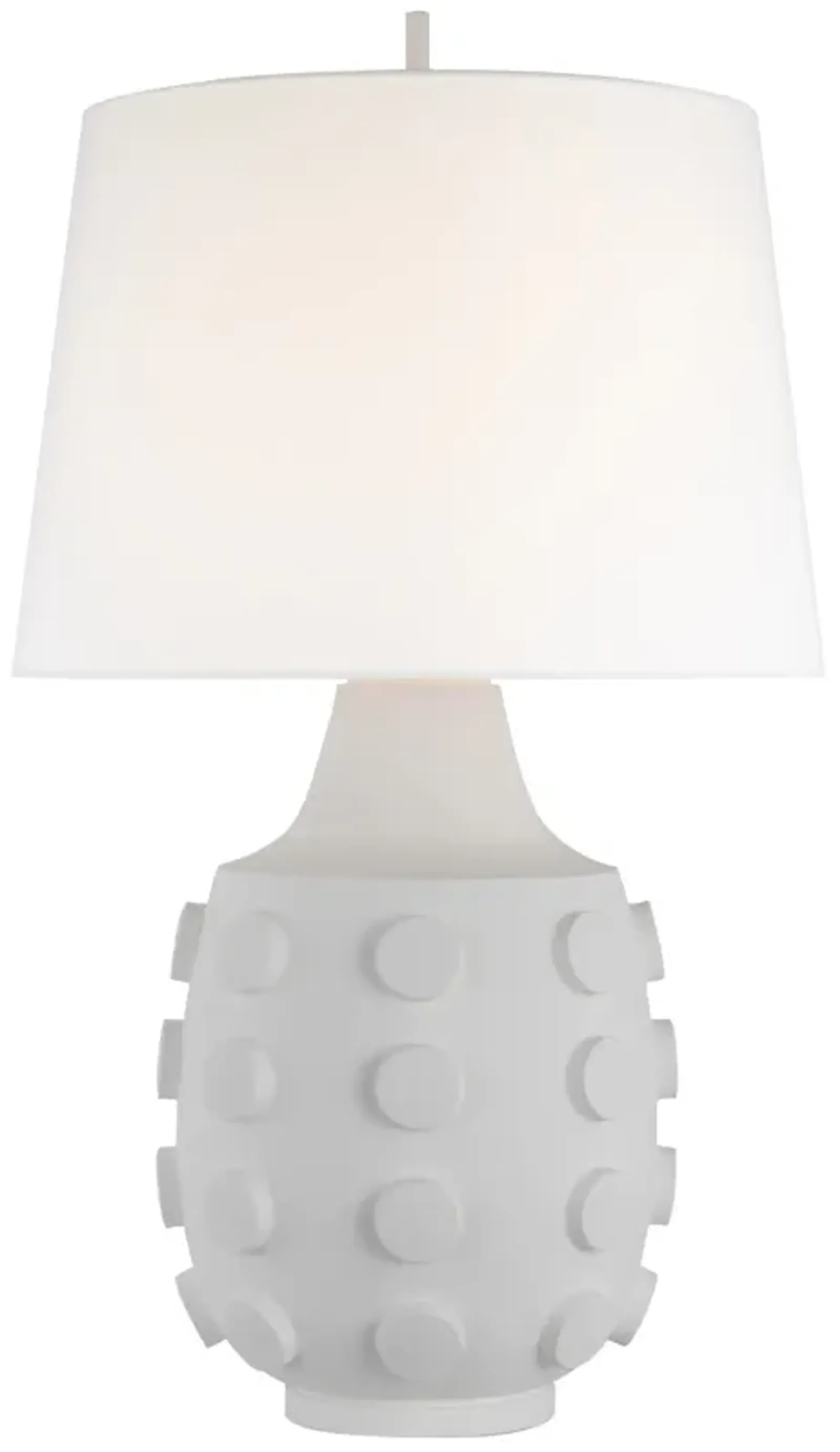 Orly Large Table Lamp in Plaster White with Linen Shade