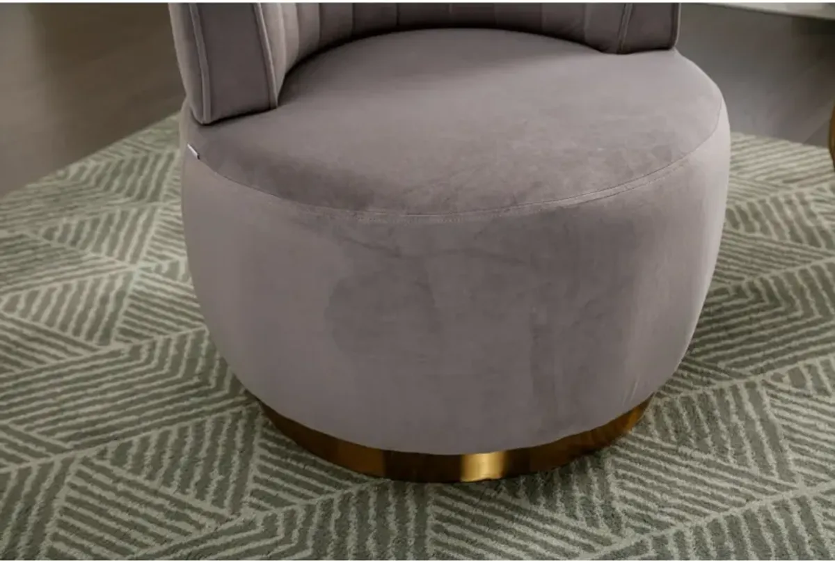 Velvet Swivel Barrel Chairs for Living Room or Office