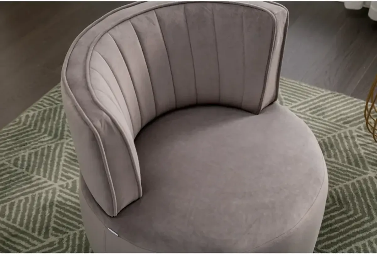 Velvet Swivel Barrel Chairs for Living Room or Office