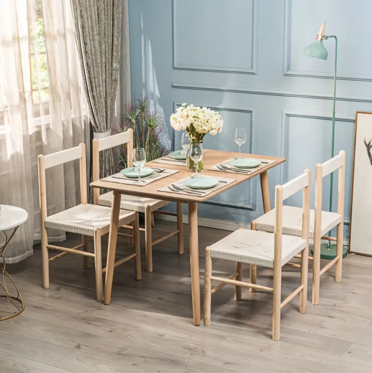Dining Table for 4 People (L120 cm) Rectangular Wood