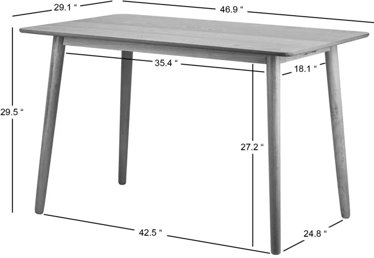 Dining Table for 4 People (L120 cm) Rectangular Wood