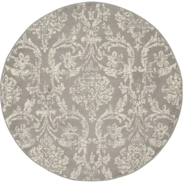 Jubilant JUB09 Gray 5'3" x Round Rug