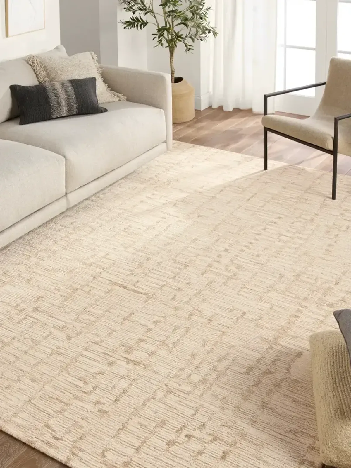 Labyrinth Herculean Tan/Taupe 5' x 8' Rug