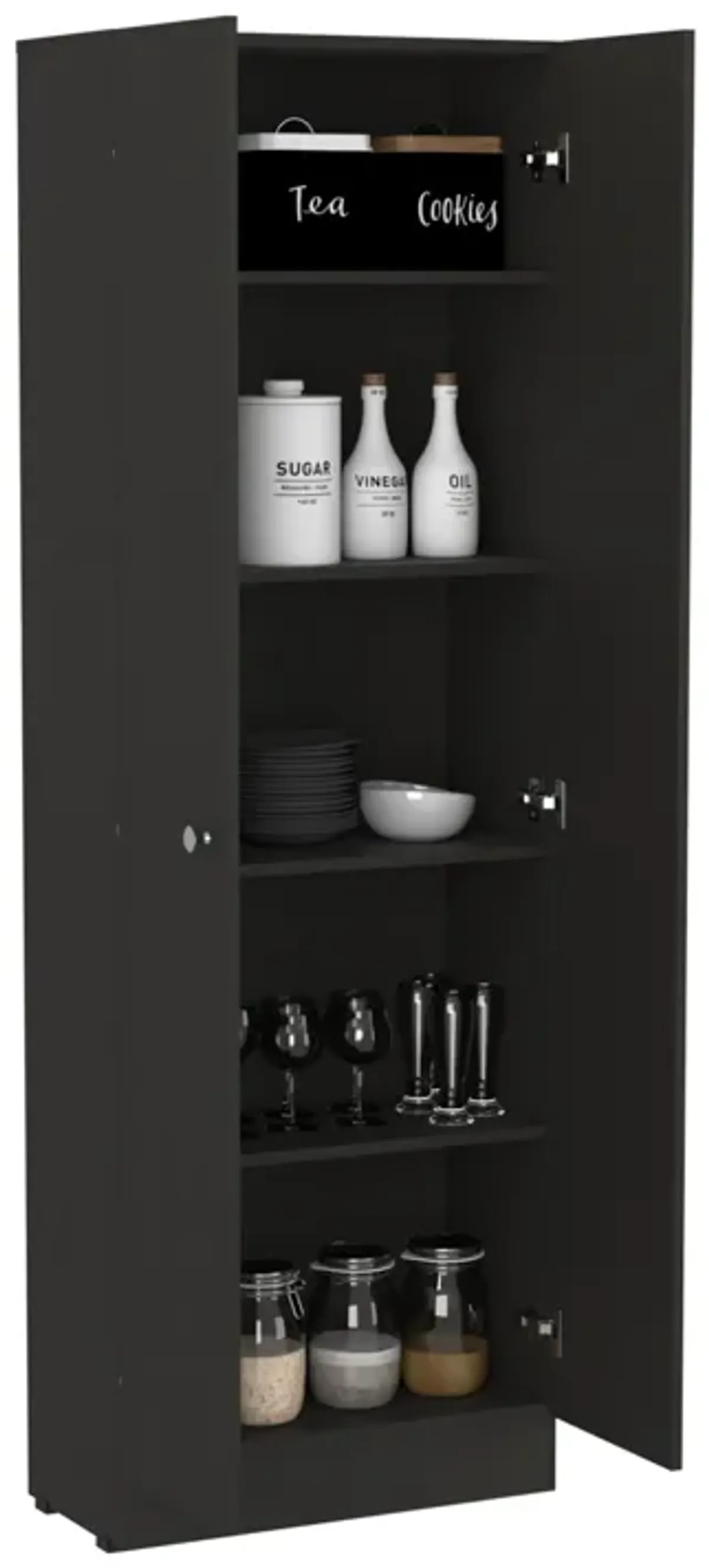 Storage Cabinet Pipestone, Kitchen, Black