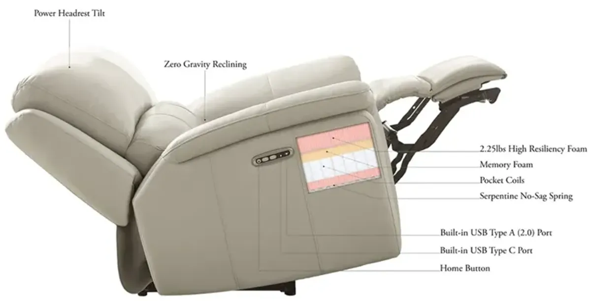 Emma Power Headrest Zero Gravity Recliner