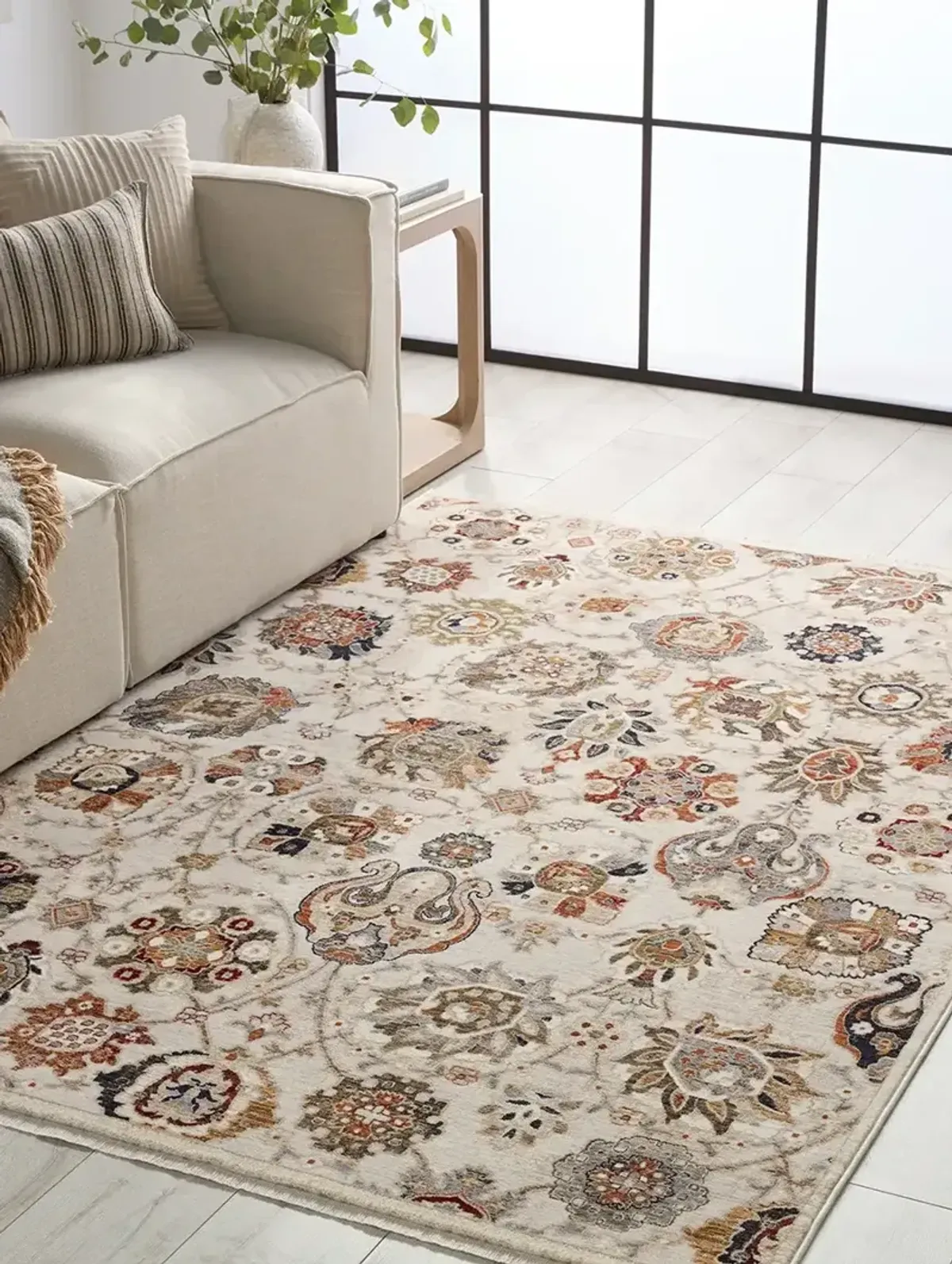 Zefira Althea White 10' x 14' Rug