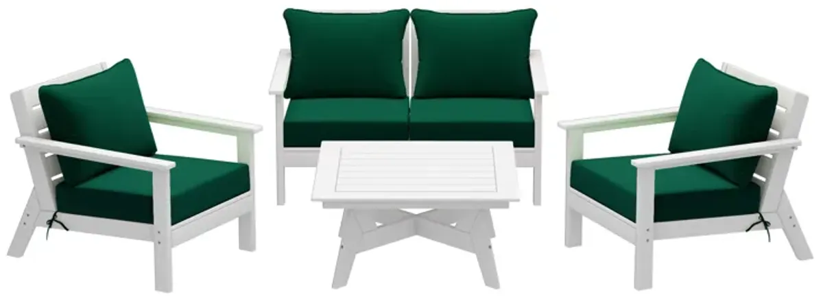 WestinTrends Outdoor 5-Piece Modular Sectional Patio Furniture Sofa Set