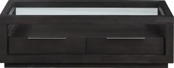 Oxford Two Drawer Rectangular Coffee Table in Basalt Grey