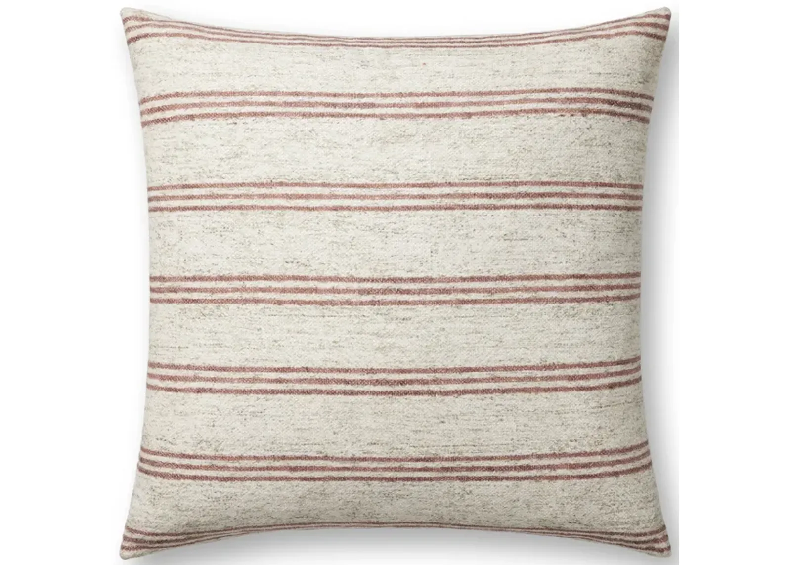 Zephyr PAL0040 Natural/Wine 22''x22'' Polyester Pillow by Amber Lewis x Loloi