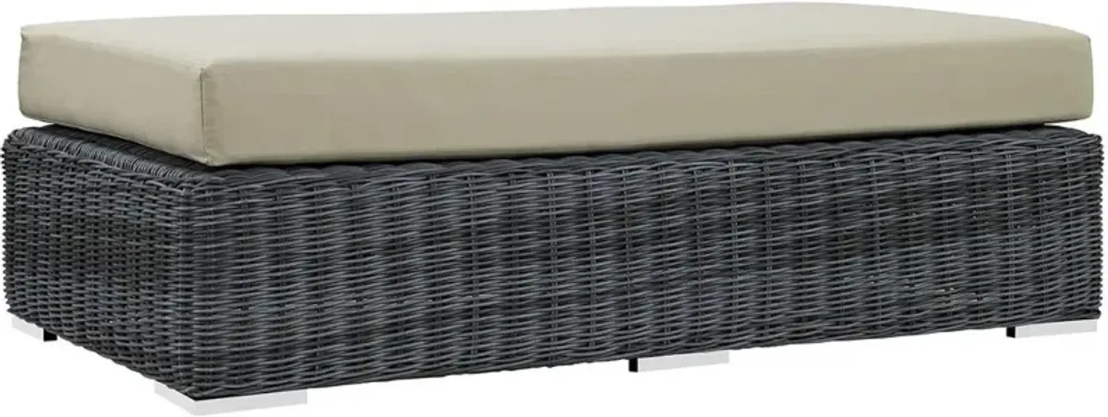 Modway Summon Outdoor Patio Sunbrella Rectangle Ottoman