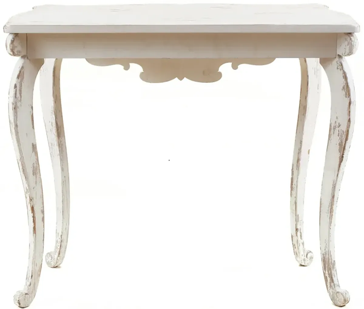 LuxenHome Vintage Off White Wood Console and Entry Table