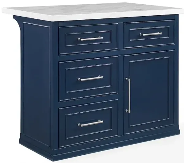 Cutler Faux Marble Top Kitchen Island