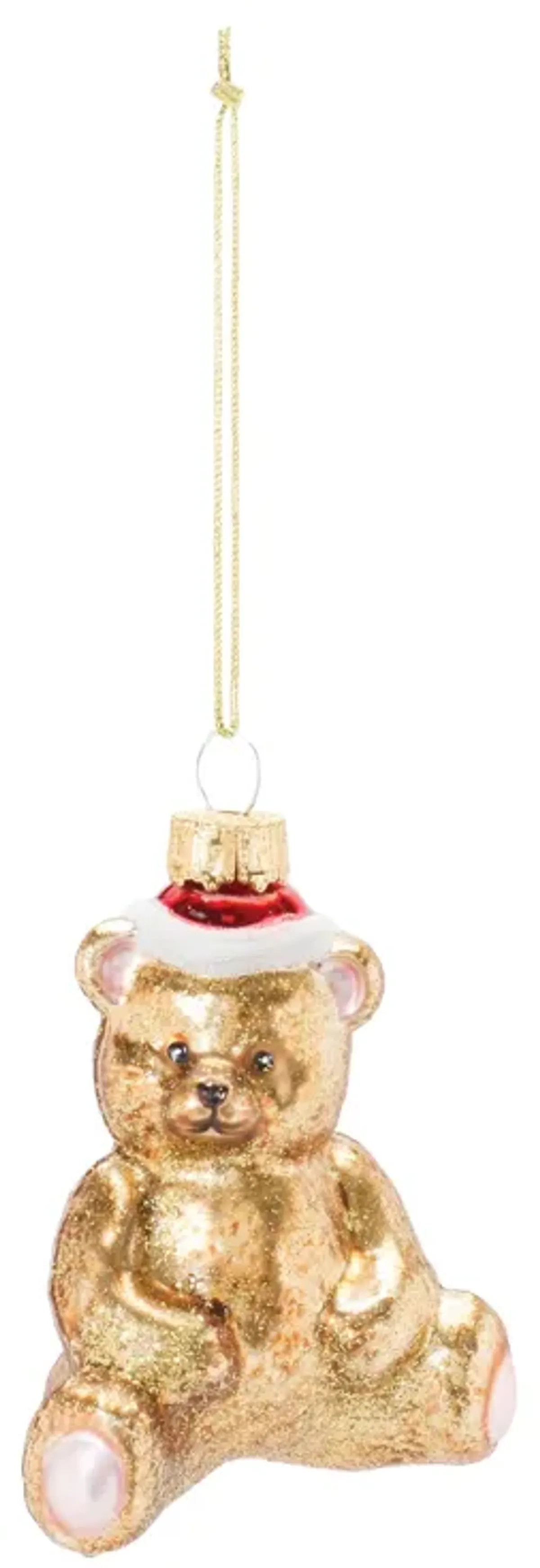 Teddy Bear Ornament (Set of 12) 3.75"H Glass
