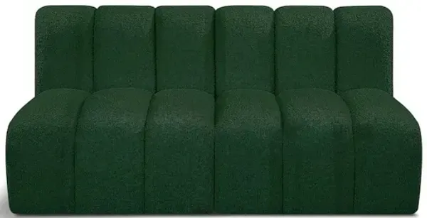 Meridian Furniture Arc Green Boucle Fabric Modular Sofa