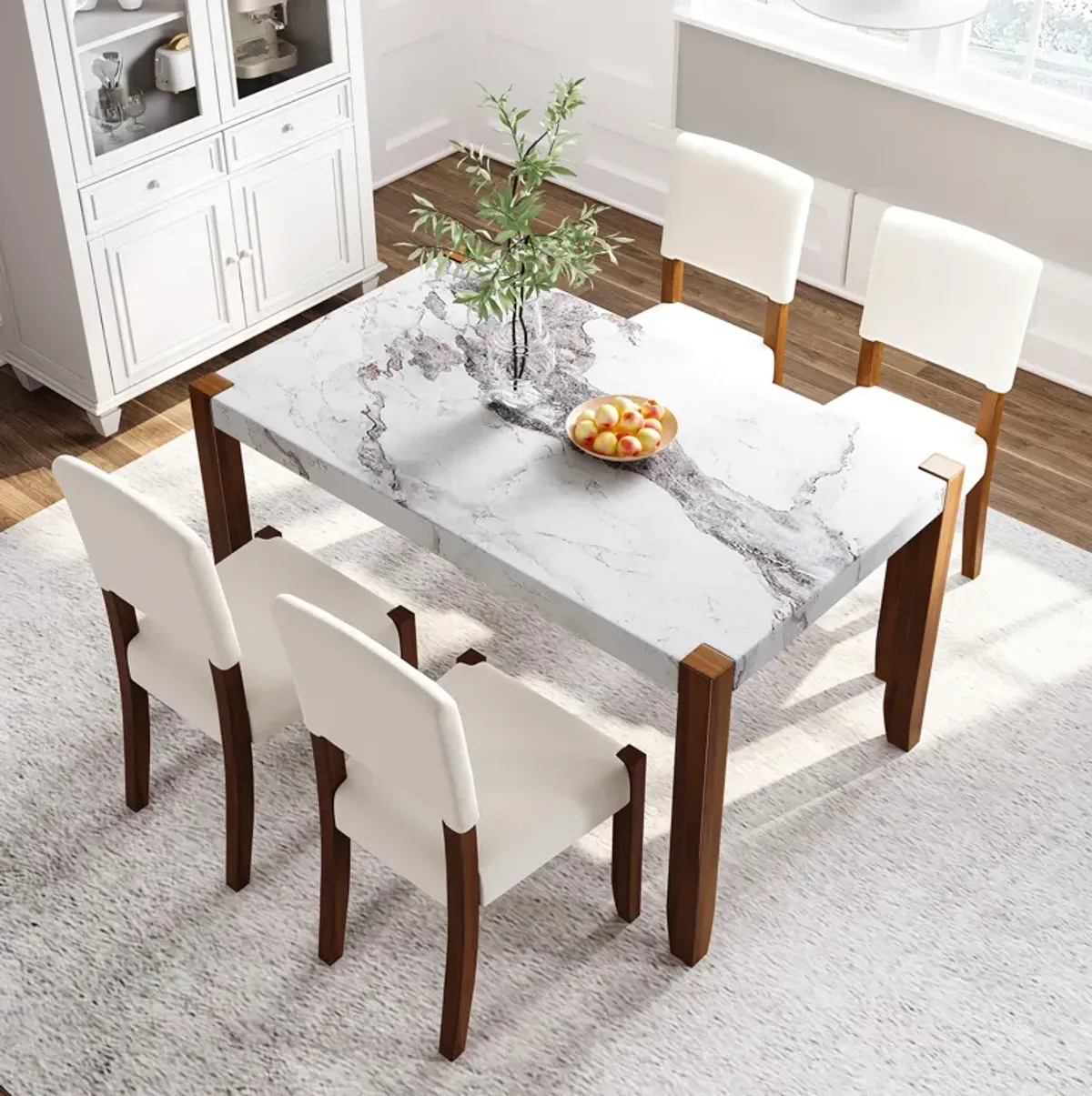 Merax 5-Piece Modern Dining Furniture Set