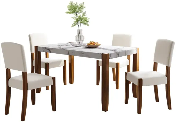 Merax 5-Piece Modern Dining Furniture Set