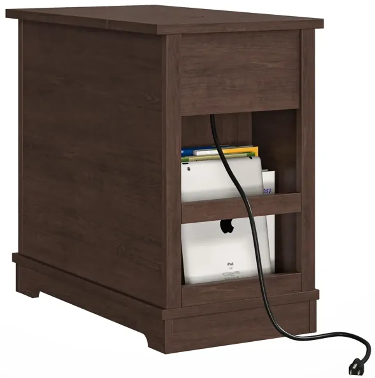 FESTIVO Classic Charging End Table w/ USB Ports & Storage